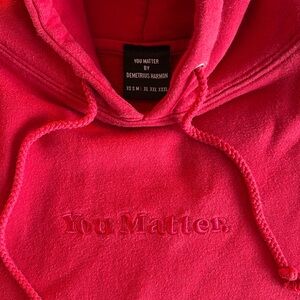 Demetrius Harmon You Matter Hoodie Red size L